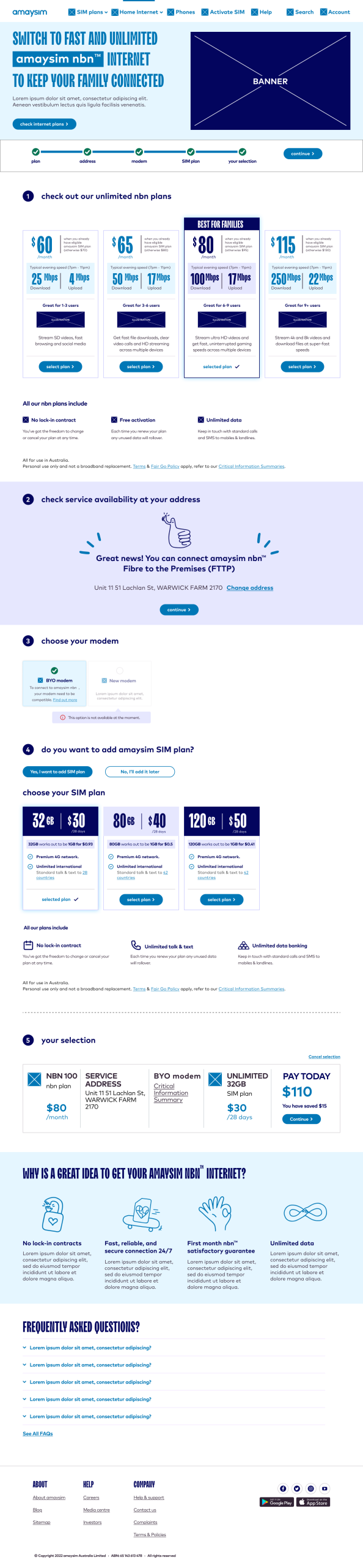 5.Your Selection with SIM plan